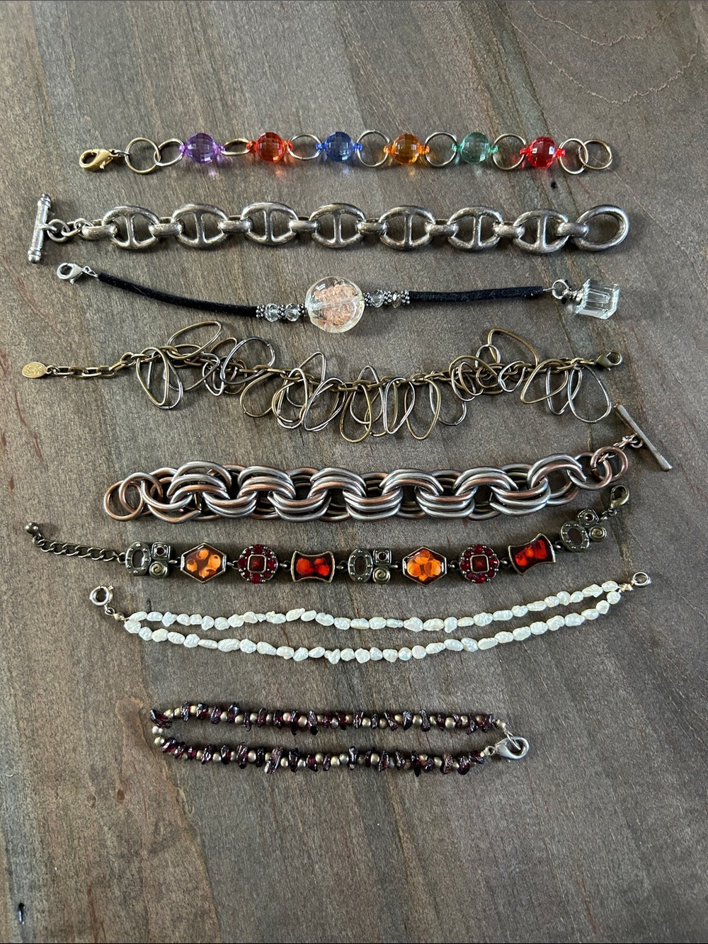 Vintage Lot 7 Bracelets + 1 Anklet